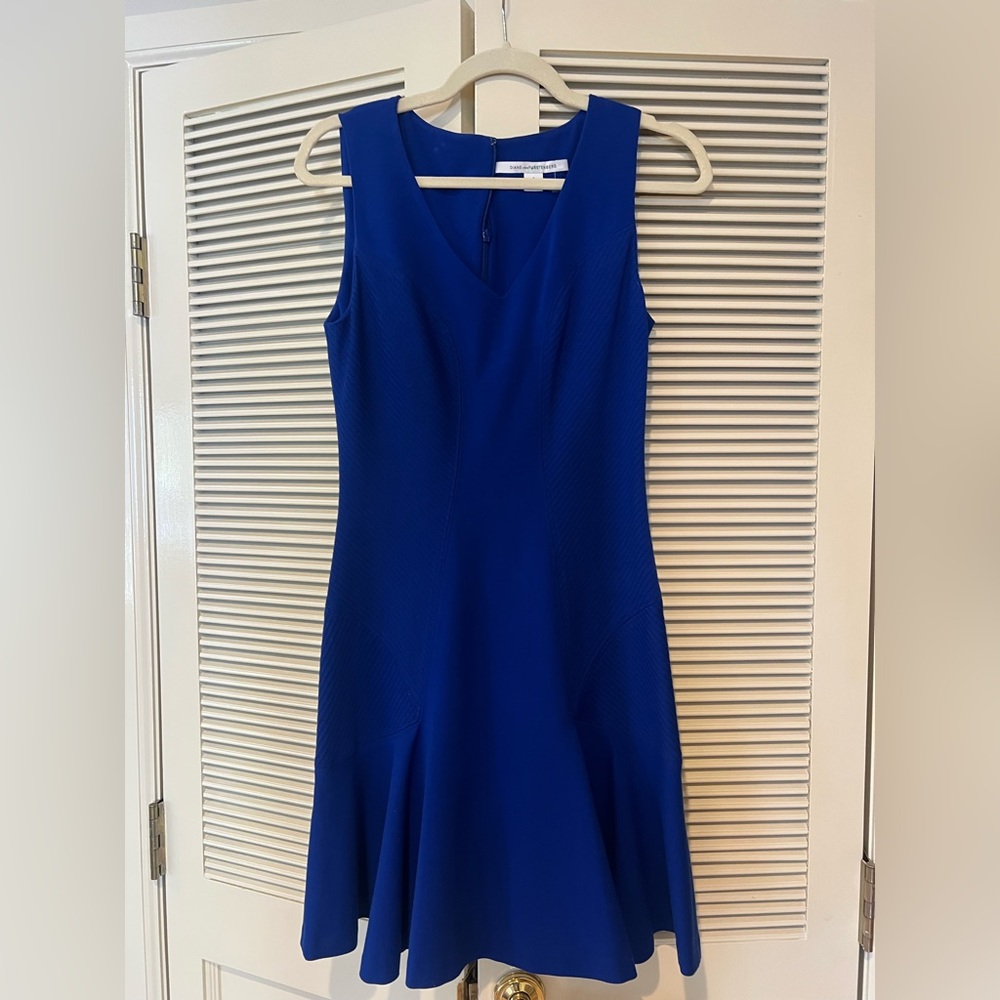 Diane Von Furstenberg Royal Blue Midi Dress